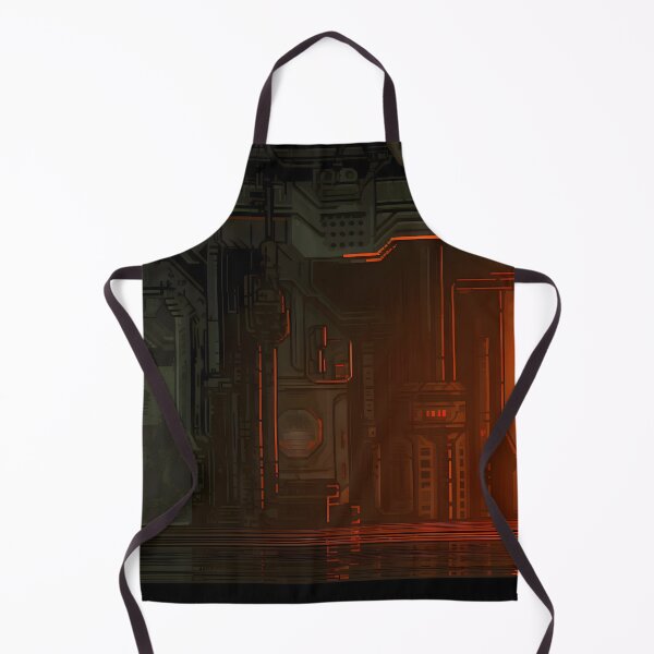 Item preview, Retro Sci-Fi Corridor with Lone Explorer designed and sold by GreenInkXpress.
