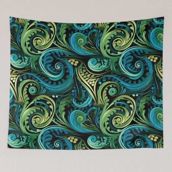 Item preview, New Zealand Māori Paua Pattern Koru Design 111 designed and sold by GrinGalore.