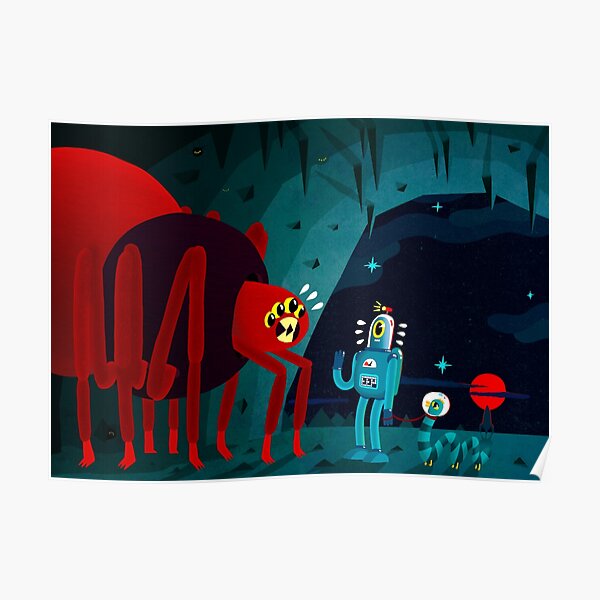 Space Spider Cave Surprise Poster