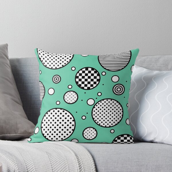 Item preview, Turquoise euphoria- abstract geometric composition/ turquoise, black and white. designed and sold by My-fake-places.