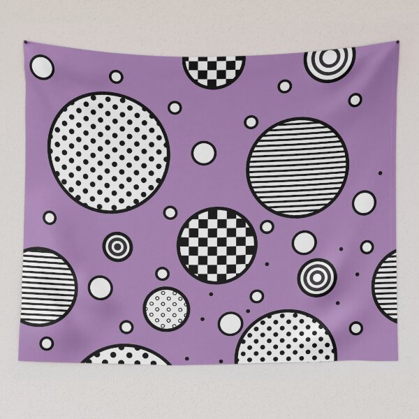 Item preview, Violet euphoria- abstract geometric composition/ violet, black and white. designed and sold by My-fake-places.