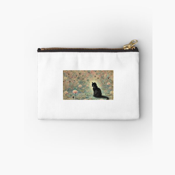 Item preview, Whimsical Black Cat on Pond designed and sold by sharkmaster42.