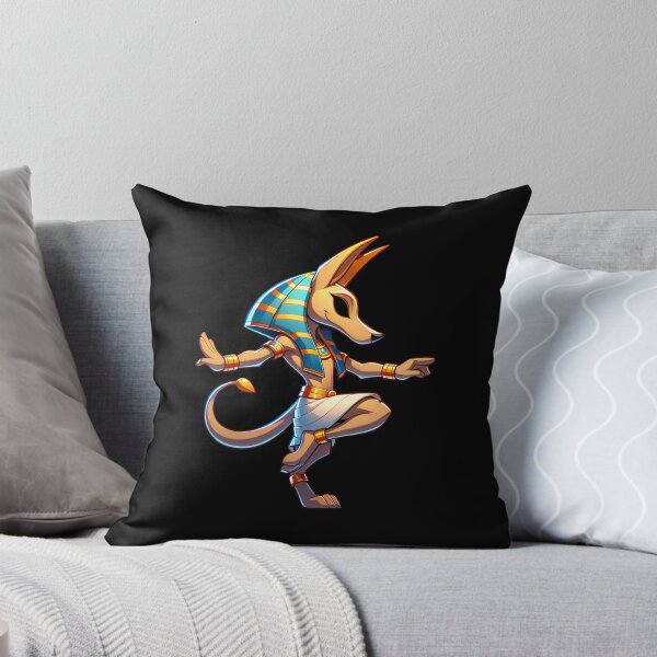 Aperçu de l'œuvre Autocollant et épinglette Anubis Design – Dieu égyptien de l'au-delà créée et vendue par artivibestudio.