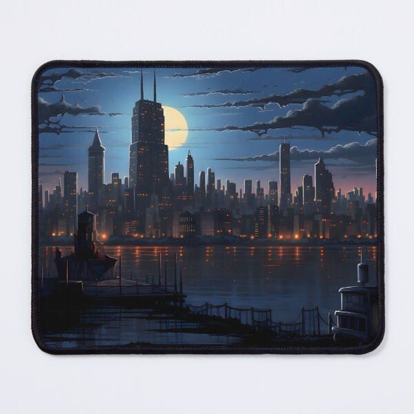 Item preview, Moonlit City Skyline by the Waterfront designed and sold by GreenInkXpress.