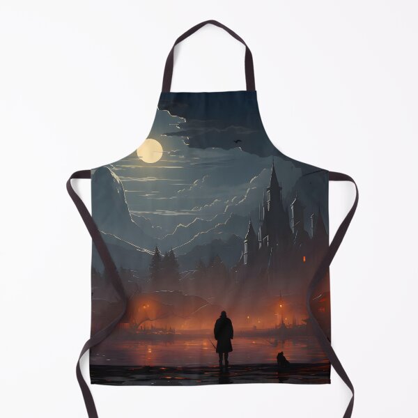 Item preview, Haunted Village Under a Full Moon designed and sold by GreenInkXpress.