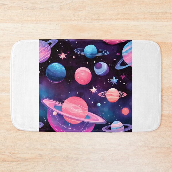 Item preview, Whimsical Space Theme with Planets, Stars, Nebulae in Vivid Blues and Pinks designed and sold by Jasava Shop.