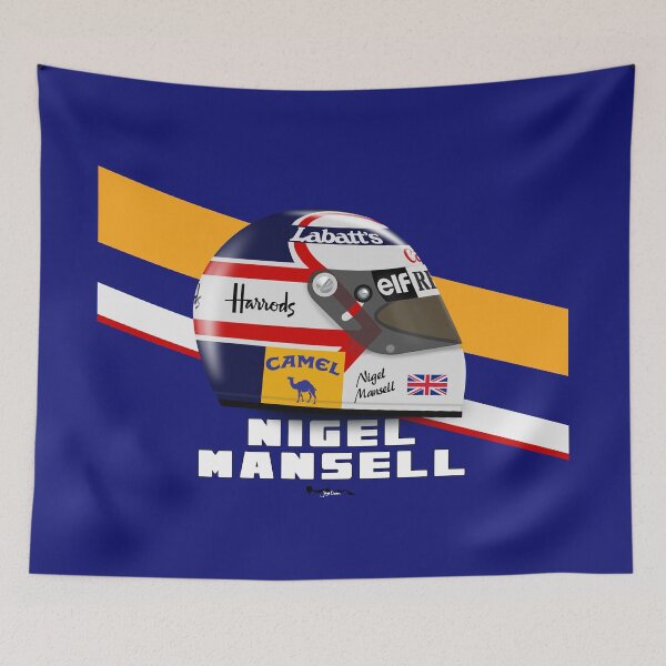 Item preview, Nigel Mansell - Helmet with Background 1992 designed and sold by JageOwen.
