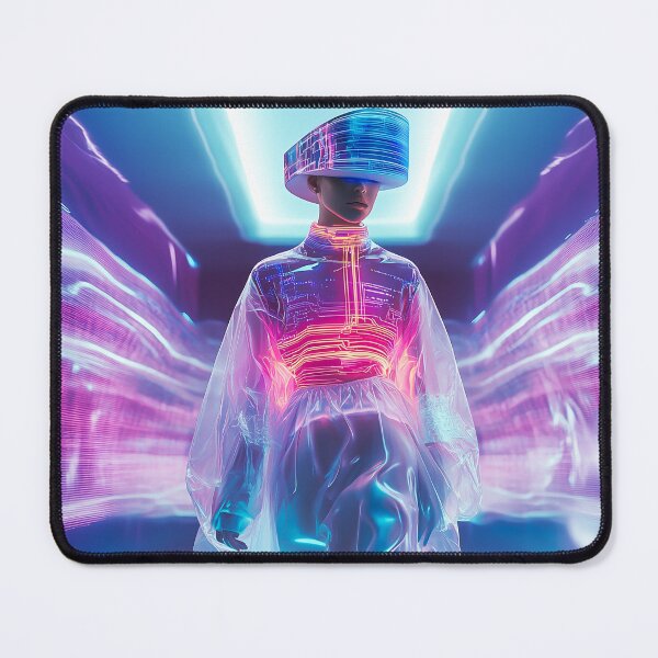 Item preview, "Neon Elegance: Haute Couture's Technological Touch" designed and sold by MacroArtHub.