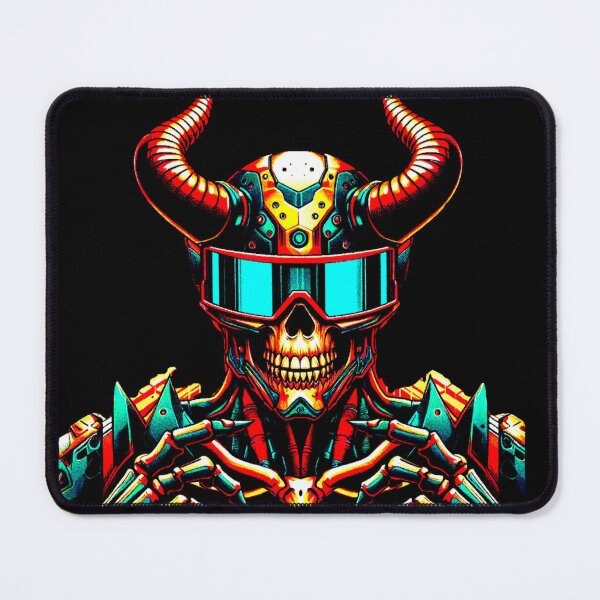 Item preview, Futuristic Skeleton with Horns, Modern Dark Gothic Art designed and sold by AstronautMerch.