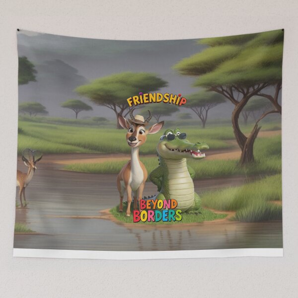 Item preview, Friendship: Beyond Borders - Crocodile and Antelope designed and sold by AleksKos.