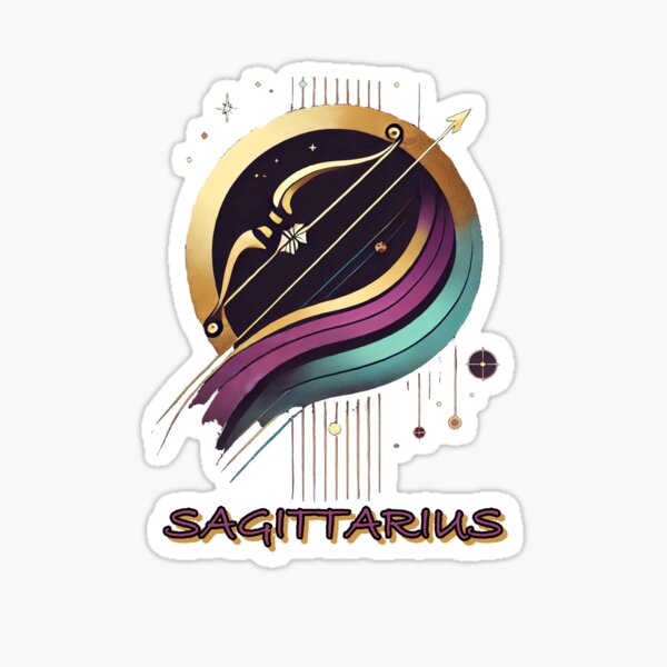 Item preview, Sagittarius Zodiac Sign Minimalist Illustration: Bow and Arrow Art designed and sold by UrbanCanvvas.