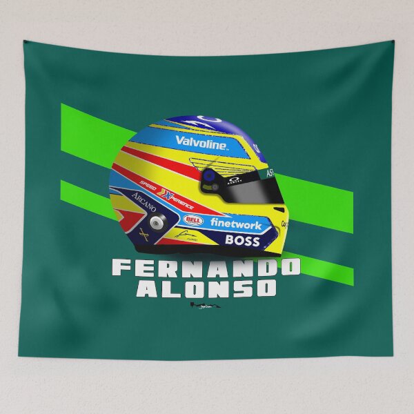 Item preview, Fernando Alonso - Helmet with Background 2024 designed and sold by JageOwen.