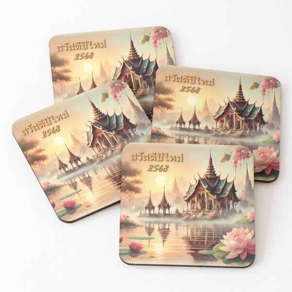Item preview, Traditional Thai New Year with Lotus Flowers designed and sold by Koalangel.