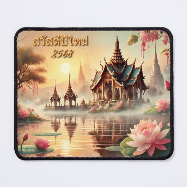 Item preview, Traditional Thai New Year with Lotus Flowers designed and sold by Koalangel.