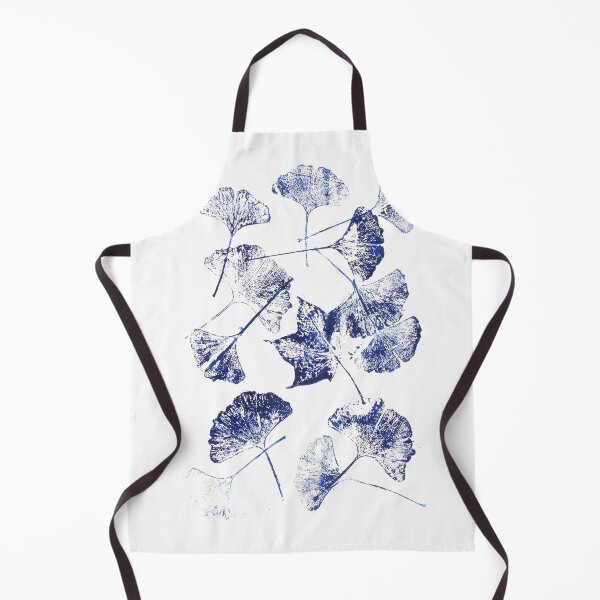 Item preview, navy blue gingko leaves designed and sold by SelenePaintings .