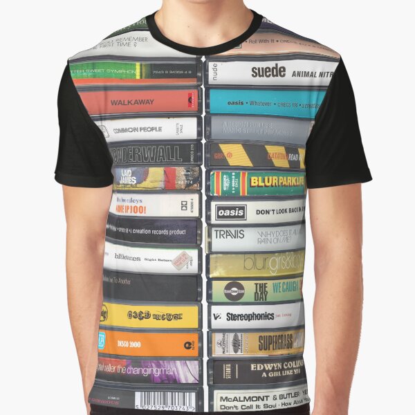 Item preview, Britpop Singles - 90s Music Cassette Print designed and sold by Mr Mustard Prints.