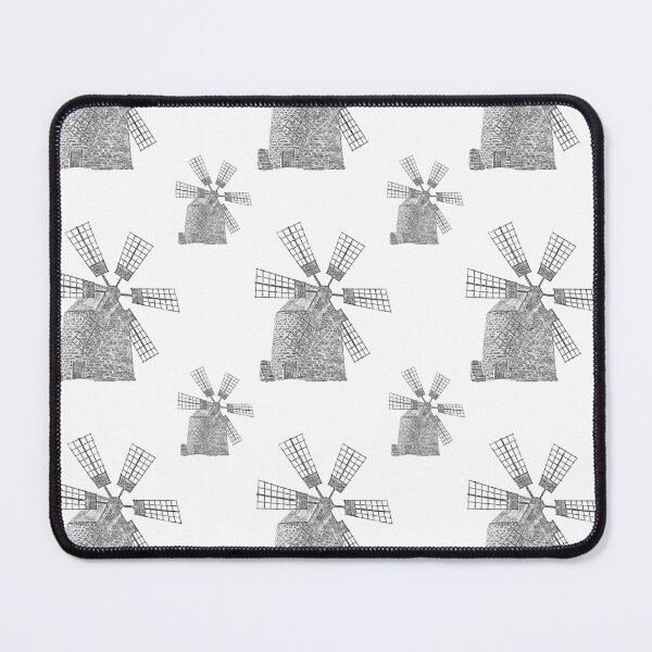 Item preview, Windmill Sketch: A vintage-inspired pattern featuring a weathered windmill, symbolizing resilience and the passage of time. designed and sold by Grang Art Artistic Designs.