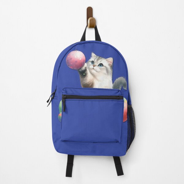 Item preview, Playful Cat: A Moment of Joy with Colorful Christmas Balls – Festive Magic in Watercolor Style designed and sold by FotoworldEdel.