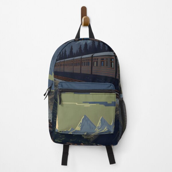 Item preview, Steam Train Journey Through Moonlit Mountains designed and sold by GreenInkXpress.