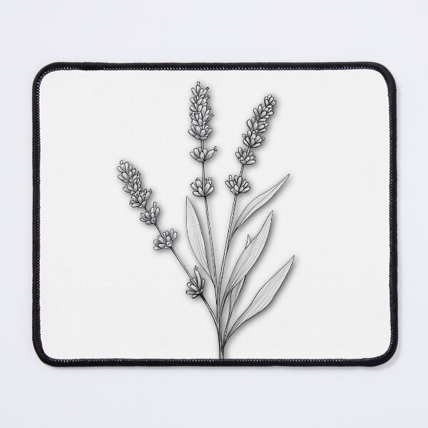 Item preview, Monochrome Lavender Botanical Art designed and sold by DreamDigi2024RB.