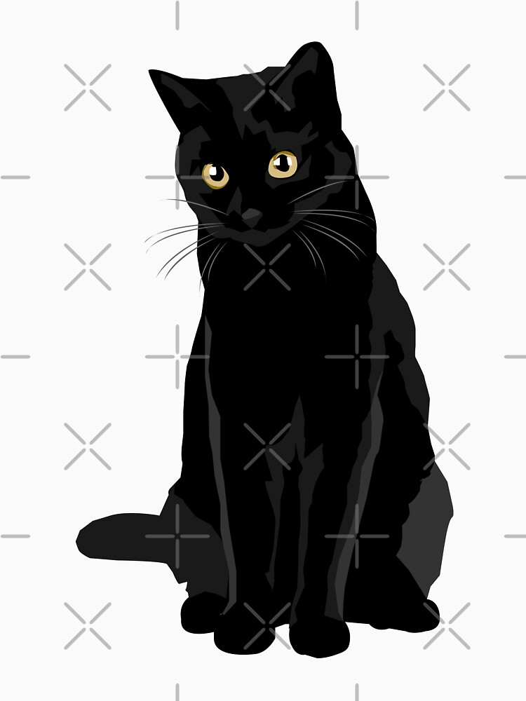Thumbnail 7 von 7, Classic T-Shirt, Schwarze Katze designt und verkauft von bluhak.