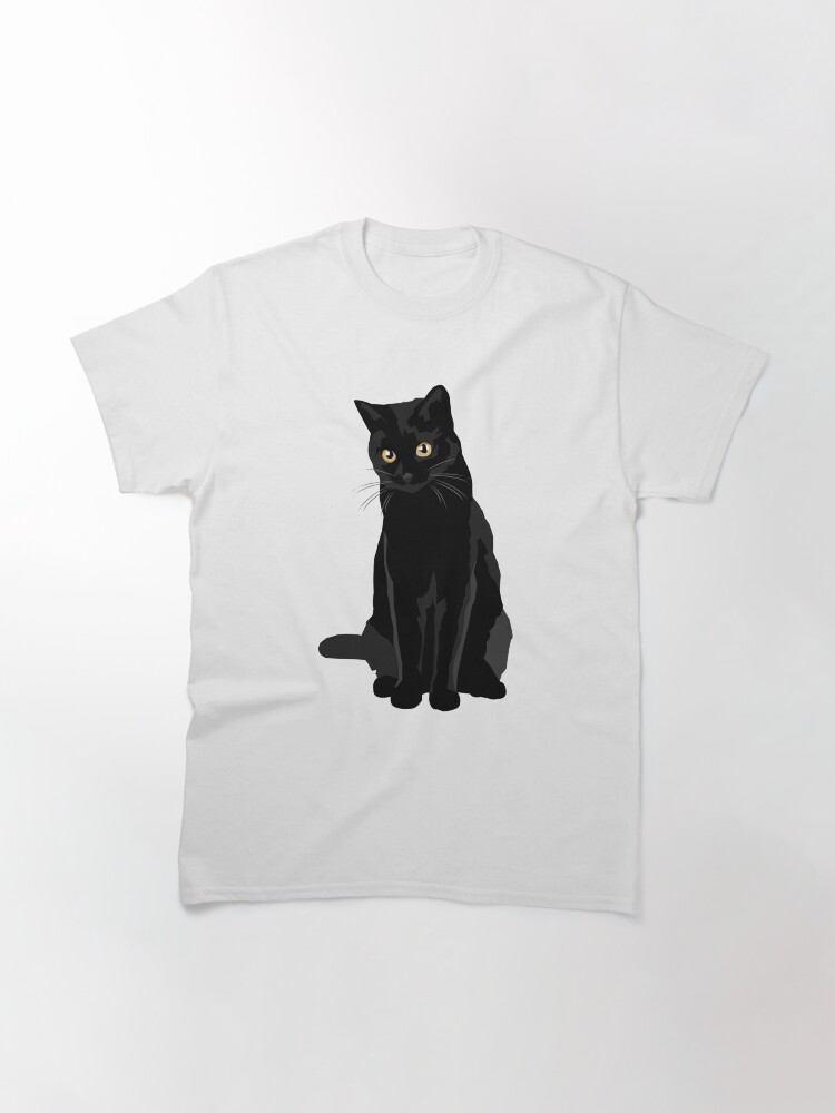 Thumbnail 3 von 7, Classic T-Shirt, Schwarze Katze designt und verkauft von bluhak.