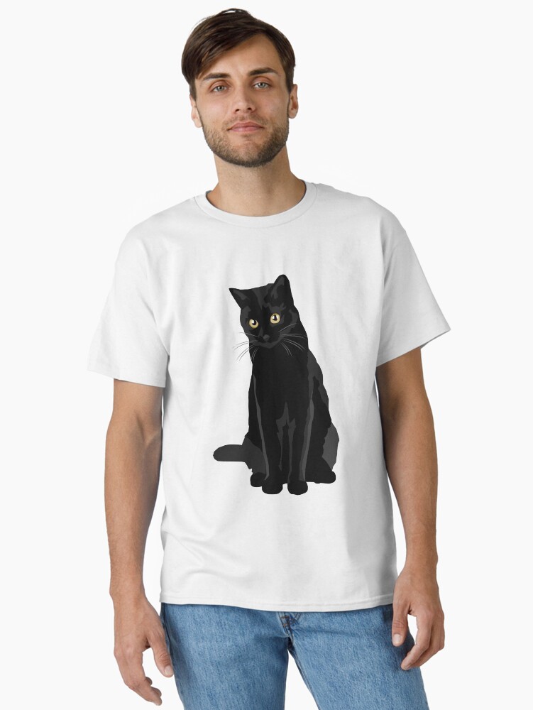 Thumbnail 1 von 7, Classic T-Shirt, Schwarze Katze designt und verkauft von bluhak.
