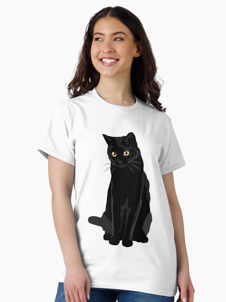 Thumbnail 2 von 7, Classic T-Shirt, Schwarze Katze designt und verkauft von bluhak.