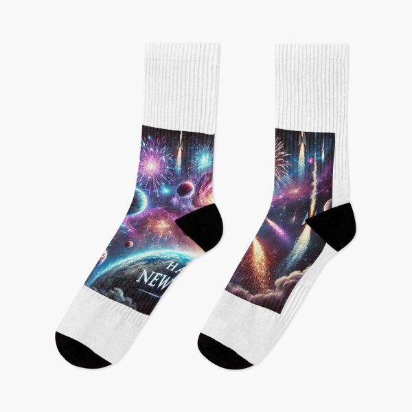 Item preview, Happy New Year with Galactic Fireworks Display   designed and sold by Koalangel.