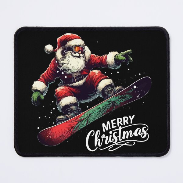 Item preview, Santa Snowboarder Merry Christmas designed and sold by TomFrontierArt.