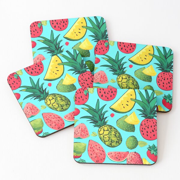Item preview, Bright and Bold Cartoon Fruit: Watermelons, Pineapples, Strawberries designed and sold by Jasava Shop.