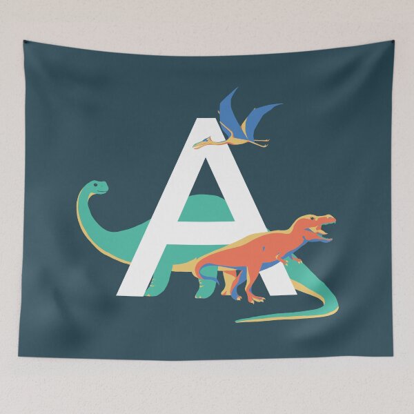 Item preview, Dinosaurs - Personalised A, Monogram, Initial, Name, Letter designed and sold by Nemki.