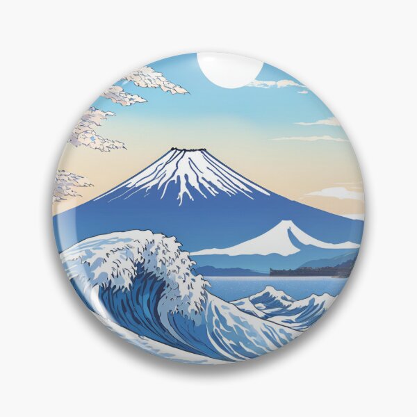 Item preview, Mount Fuji & Kanagawa Wave: Japan Touch designed and sold by Gina-Rosa.