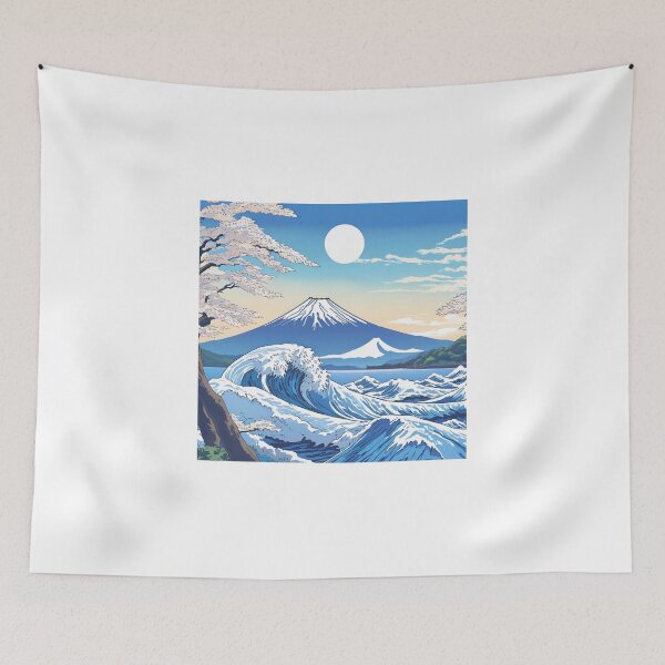 Item preview, Mount Fuji & Kanagawa Wave: Japan Touch designed and sold by Gina-Rosa.
