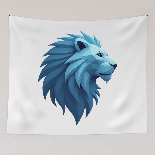 Item preview, Geometric Majesty Detroit Lions design print designed and sold by ART ATTACK ZONE.