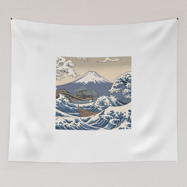 Item preview, Mount Fuji & Kanagawa Wave: Japan Touch designed and sold by Gina-Rosa.