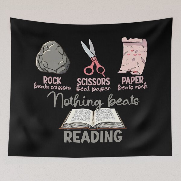 Item preview, Rock Paper Scissors Nothing Beats reading designed and sold by Colorfulman.