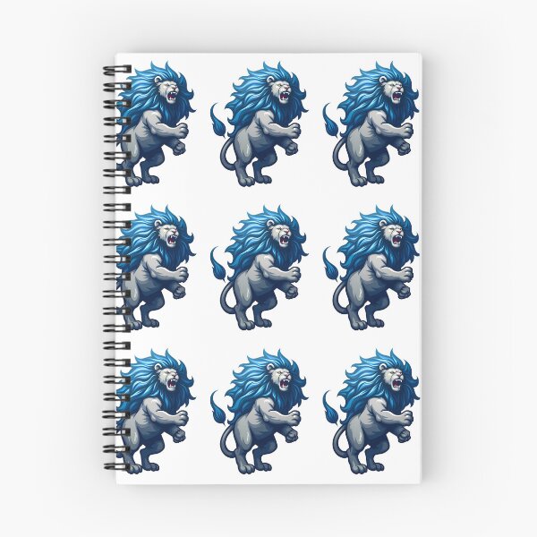 Item preview, Blue Fury Detroit Lions design print designed and sold by ART ATTACK ZONE.