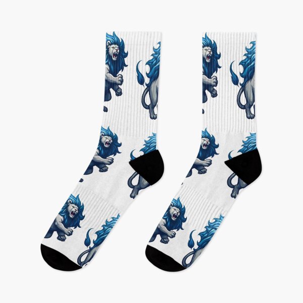 Item preview, Blue Fury Detroit Lions design print designed and sold by ART ATTACK ZONE.