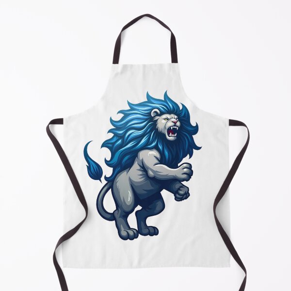 Item preview, Blue Fury Detroit Lions design print designed and sold by ART ATTACK ZONE.