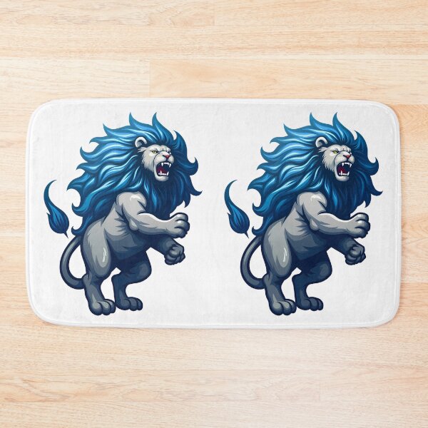 Item preview, Blue Fury Detroit Lions design print designed and sold by ART ATTACK ZONE.