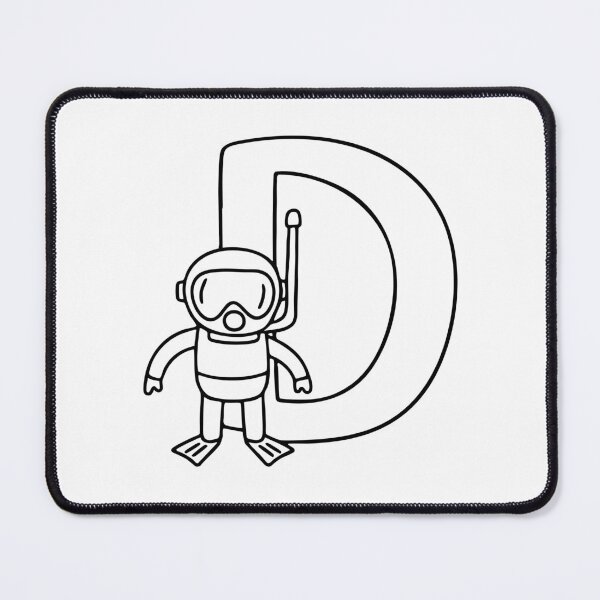 Item preview, A Diver beside letter D designed and sold by rasagamastore.