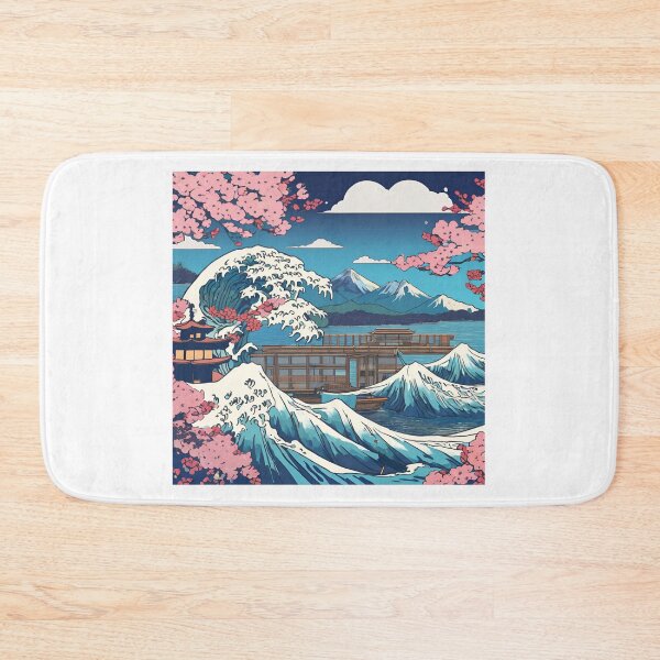 Item preview, Mount Fuji & Kanagawa Wave: Japan Touch designed and sold by Gina-Rosa.