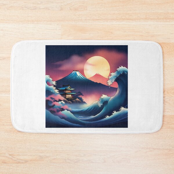 Item preview, Mount Fuji & Kanagawa Wave: Japan Touch designed and sold by Gina-Rosa.