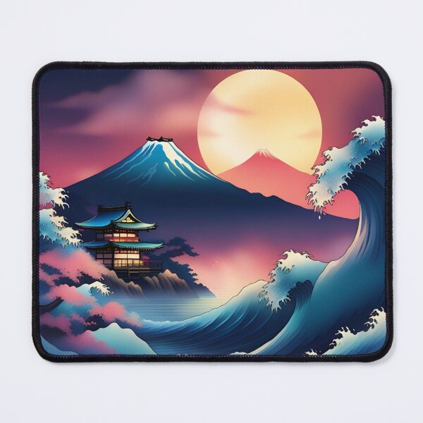Item preview, Mount Fuji & Kanagawa Wave: Japan Touch designed and sold by Gina-Rosa.