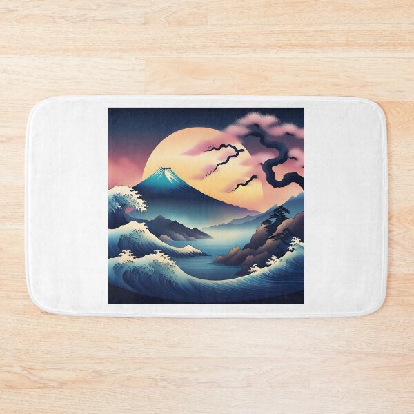 Item preview, Mount Fuji & Kanagawa Wave: Japan Touch designed and sold by Gina-Rosa.