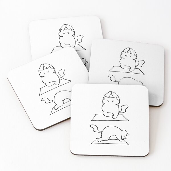 Item preview, Calm & Pawsitive: Minimalist Yoga Cat Art designed and sold by RM-Journey.