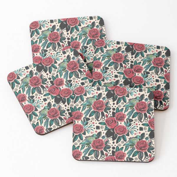 Item preview, watercolor parrots seamless pattern designed and sold by paratynka.