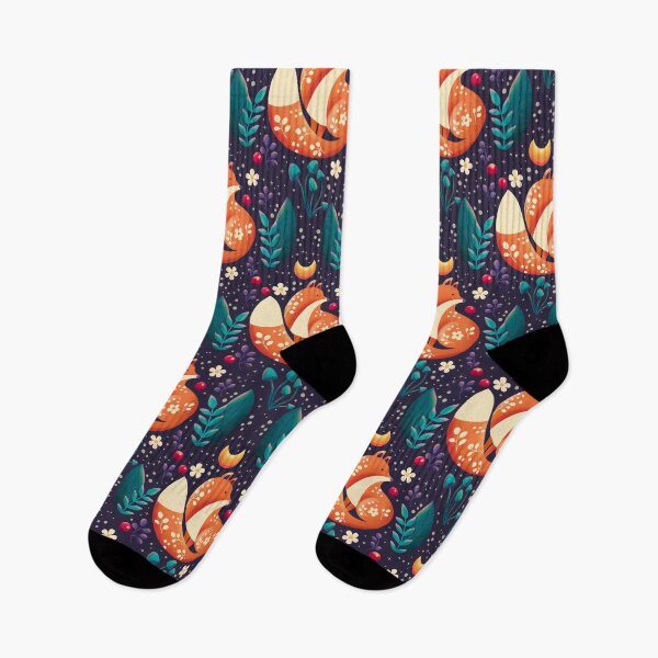 Item preview, Magical Forest Foxes, seamless pattern designed and sold by BlueLela.