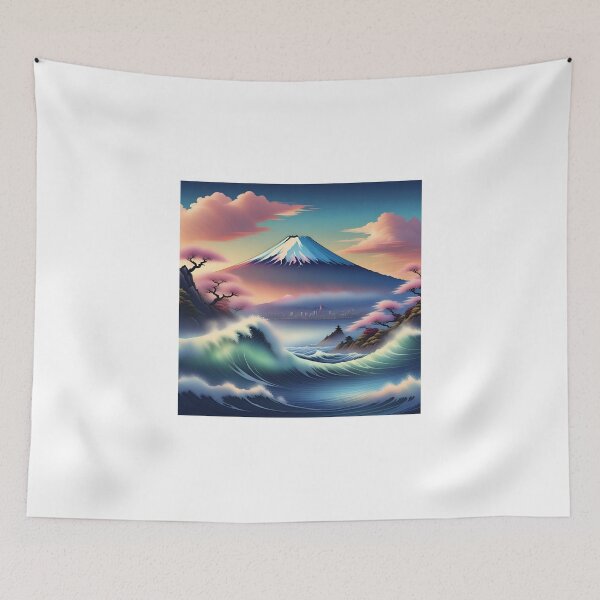 Item preview, Mount Fuji & Kanagawa Wave: Japan Touch designed and sold by Gina-Rosa.